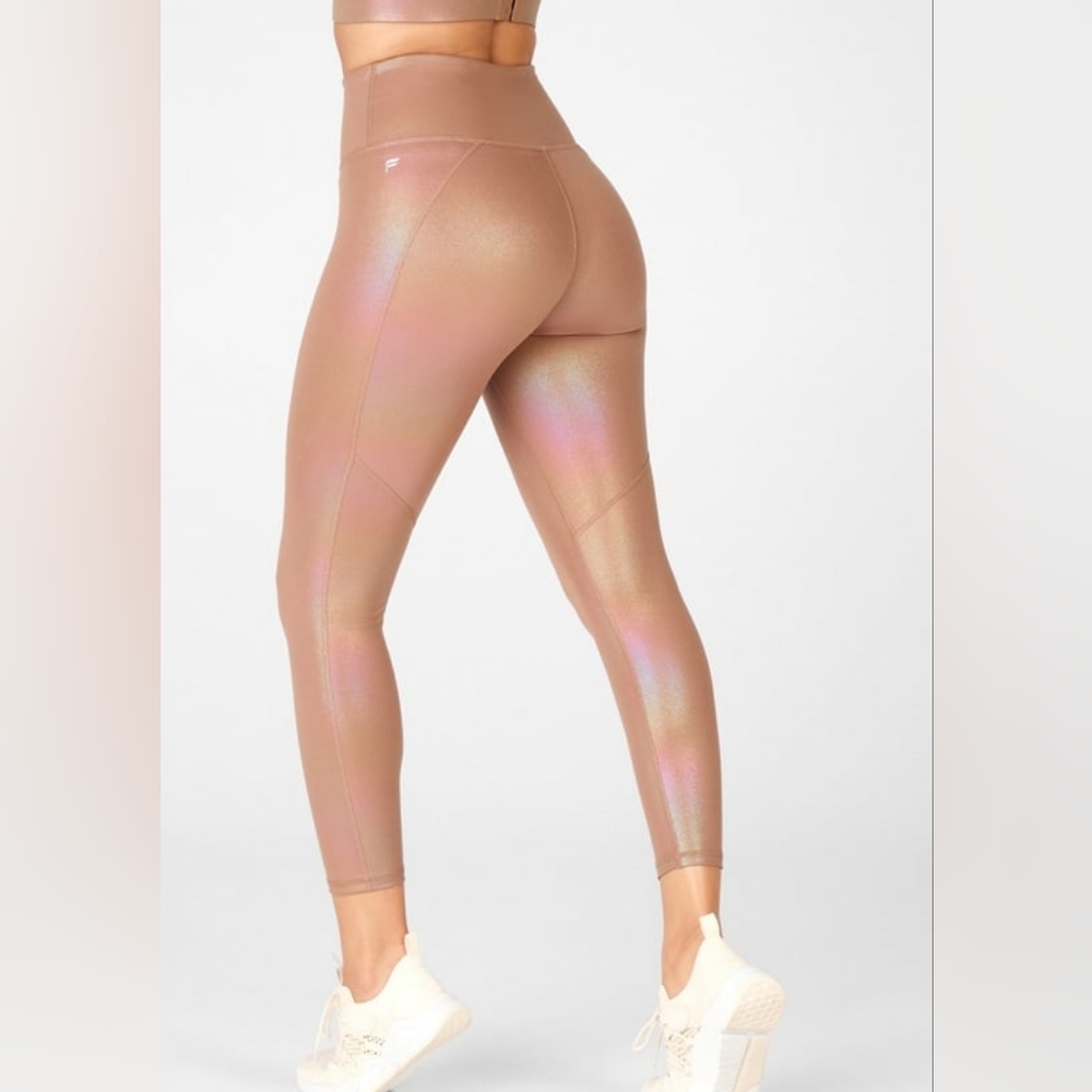 Fabletics Define Legging - Metallic Peach